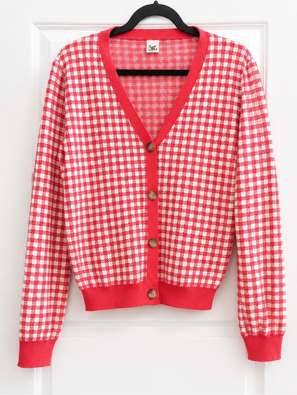 Sew In Love Houndstooth V-Neck Cardigan | Soft & Cozy | SM | Bundle to Save